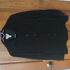 Talbots Petites Black button up shirt